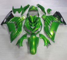 Kawasaki ZX14R Fairings (2006-2011) Green Flames at KingsMotorcycleFairings.com
