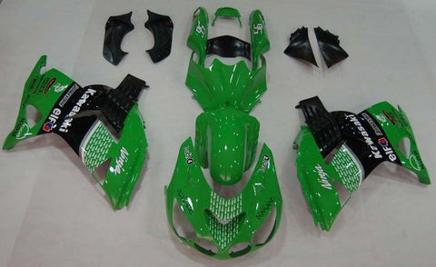 Kawasaki ZX14R Fairings (2006-2011) Green, Black, White Elf at KingsMotorcycleFairings.com