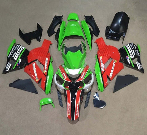 Kawasaki ZX14R Fairings (2006-2011) Green, Red, Motocard at KingsMotorcycleFairings.com