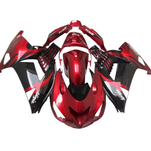 Kawasaki ZX14R Fairings (2012-2024) Dark Red, Black, White at KingsMotorcycleFairings.com