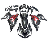 Kawasaki ZX-14R Fairings (2012-2024) Matte Black, Red at KingsMotorcycleFairings.com