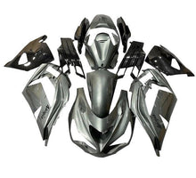 Kawasaki ZX-14R Fairings (2012-2024) Metallic Silver, Black at KingsMotorcycleFairings.com