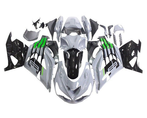 Kawasaki ZX14R Fairings (2012-2024) Nardo Gray, Black, Green at KingsMotorcycleFairings.com