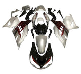 Kawasaki ZX-14R Fairings (2012-2024) Silver, Black, Dark Red at KingsMotorcycleFairings.com