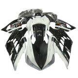 Kawasaki ZX14R Fairings (2012-2024) White, Black RR at KingsMotorcycleFairings.com