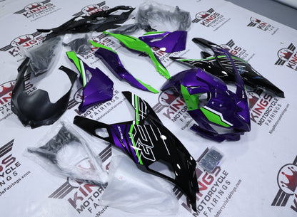 Kawasaki ZX4R Fairing Kit (2019-2025) Purple, Black, Green, White at KingsMotorcycleFairings.com