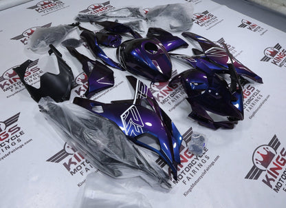 Kawasaki ZX4RR Fairing Kit (2019-2025) Purple, Blue Chameleon, White from KingsMotorcycleFairings.com