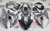 Kawasaki ZX4RR Fairing Set (2019-2025) Matte Silver, Black, Red, Kanji at KingsMotorcycleFairings.com
