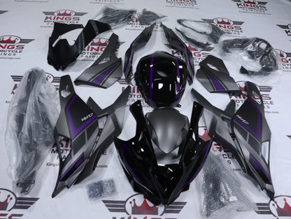 Kawasaki ZX4RR Fairings (2019-2025) Black, Matte Gray, Black, Purple at KingsMotorcycleFairings.com