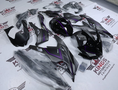 Kawasaki ZX4RR Fairings (2019-2025) Black, Matte Gray, Black, Purple from KingsMotorcycleFairings.com