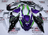Kawasaki ZX4RR Fairings (2019-2025) Purple, Black, Green, White at KingsMotorcycleFairings.com