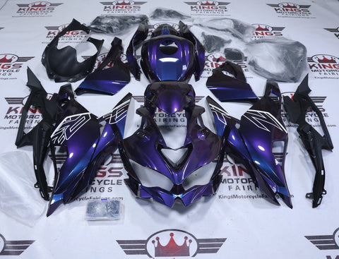Kawasaki ZX4RR Fairings (2019-2025) Purple, Blue Chameleon, White at KingsMotorcycleFairings.com