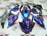 Kawasaki ZX4RR Fairings (2019-2025) Purple, Blue, White Gradient at KIingsMotorcycleFairings.com