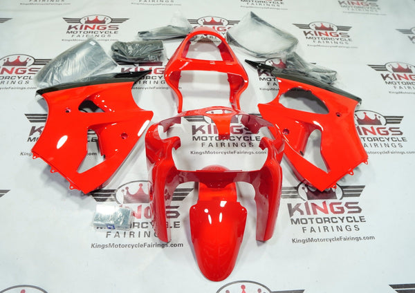 Kawasaki ZX6R 636 Fairings (2000-2002) Red Gloss, Black at KingsMotorcycleFairings.com