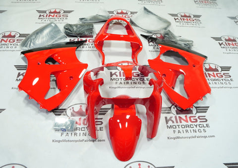 Kawasaki ZX6R 636 Fairings (2000-2002) Red Gloss, Black at KingsMotorcycleFairings.com