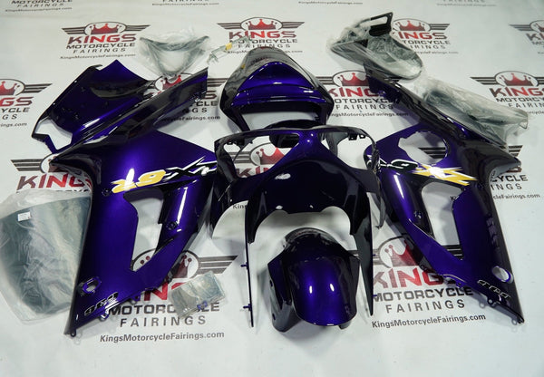 Kawasaki ZX6R 636 Fairings (2003-2004) Purple, Gold, Black, White at KingsMotorcycleFairings.com