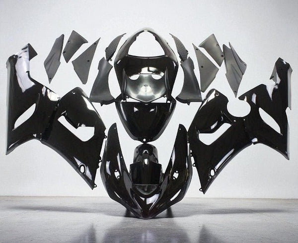 Kawasaki ZX6R 636 Fairings (2005-2006) All Black at KingsMotorcycleFairings.com