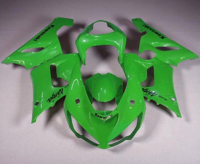 Kawasaki ZX6R 636 Fairings (2005-2006) All Green at KingsMotorcycleFairings.com