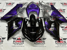 Kawasaki ZX6R 636 Fairings (2005-2006) Black, Purple Stripe at KingsMotorcycleFairings.com