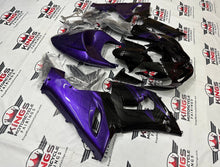 Kawasaki ZX6R 636 Fairings (2005-2006) Black, Purple Stripe from KingsMotorcycleFairings.com