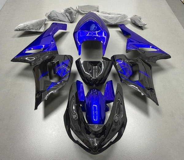 Kawasaki ZX6R 636 Fairings (2005-2006) Black, Royal Blue at KingsMotorcycleFairings.com