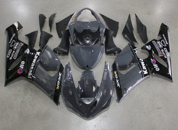 Kawasaki ZX6R 636 Fairings (2005-2006) Gray, Black, White at KingsMotorcycleFairings.com