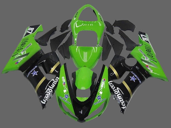 Kawasaki ZX6R 636 Fairings (2005-2006) Green, Black, TeamGreen at KingsMotorcycleFairings.com