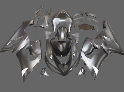 Kawasaki ZX6R 636 Fairings (2005-2006) Matte Gray at KingsMotorcycleFairings.com