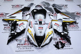 Kawasaki ZX6R 636 Fairings (2005-2006) White, Black, Gold Stripe Playboy at KingsMotorcycleFairings.com