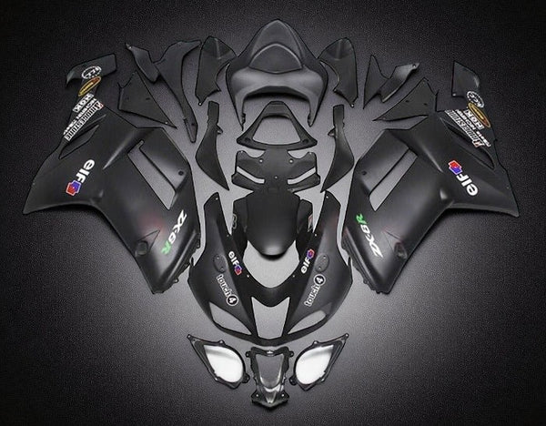 Kawasaki ZX6R 636 Fairings (2007-2008) Matte Black, Elf at KingsMotorcycleFairings.com