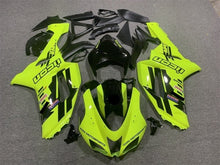 Kawasaki ZX6R 636 Fairings (2007-2008) Neon Yellow, Black Icon at KingsMotorcycleFairings.com