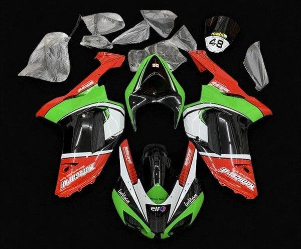 Kawasaki ZX6R 636 Fairings (2007-2008) Red, Green, Black, White at KingsMotorcycleFairings.com