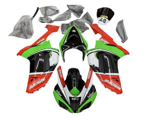 Kawasaki ZX6R 636 Fairings (2007-2008) Red, Green, Black, White at KingsMotorcycleFairings.com