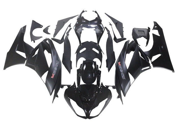 Kawasaki ZX6R 636 Fairings (2009-2012) Black Gloss, Matte Black at KingsMotorcycleFairings.com