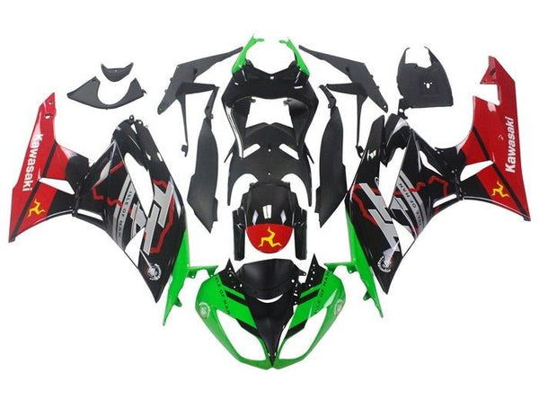 Kawasaki ZX6R 636 Fairings (2009-2012) Black, Red, White, Green at KingsMotorcycleFairings.com