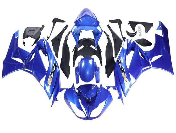 Kawasaki ZX6R 636 Fairings (2009-2012) Blue, Black, Gold at KingsMotorcycleFairings.com