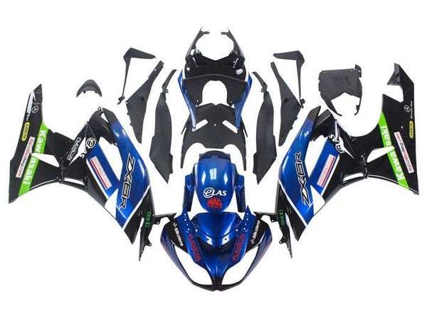 Kawasaki ZX6R 636 Fairings (2009-2012) Blue, Black, Green at KingsMotorcycleFairings.com