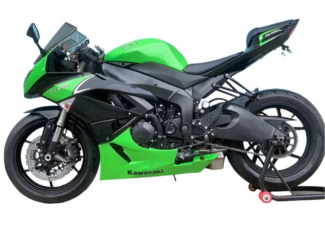 Kawasaki Ninja ZX6R 636 Fairings (2009-2012) Gloss Green, Black from KingsMotorcycleFairings.com