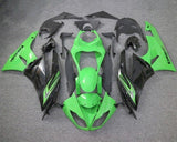 Kawasaki ZX6R 636 Fairings (2009-2012) Gloss Green, Gloss Black at KingsMotorcycleFairings.com