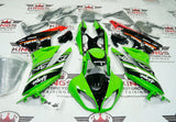 Fairings for Kawasaki Ninja ZX6R 636 (2009-2012) Green, Black, Gray, White, Red
