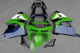 Kawasaki ZX6R 636 Fairings (2009-2012) Green, Dark Blue, White at KingsMotorcycleFairings.com
