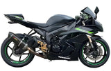 Kawasaki ZX6R 636 Fairings (2009-2012) Matte Black, Green at KingsMotorcycleFairings.com