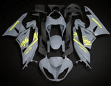 Kawasaki ZX6R 636 Fairings (2009-2012) Nardo Gray, Yellow at KingsMotorcycleFairings.com