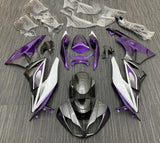 Kawasaki ZX6R 636 Fairings (2009-2012) Purple, Gray, White at KingsMotorcycleFairings.com