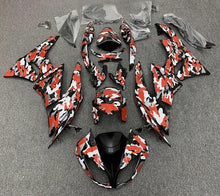Kawasaki ZX6R 636 Fairings (2009-2012) Red, White, Black Camouflage at KingsMotorcycleFairings.com