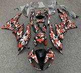 Kawasaki ZX6R 636 Fairings (2009-2012) Red, White, Black Camouflage at KingsMotorcycleFairings.com