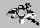 Kawasaki ZX6R 636 Fairings (2009-2012) White, Black, Green Monster at KingsMotorcycleFairings.com