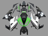 Kawasaki ZX6R 636 Fairings (2009-2012) White, Black, Green at KingsMotorcycleFairings.com