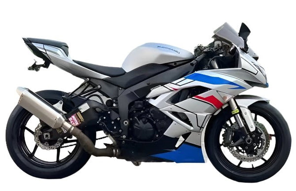 Kawasaki Ninja ZX6R 636 Fairings (2009-2012) White, Blue, Red, Black at KingsMotorcycleFairings.com