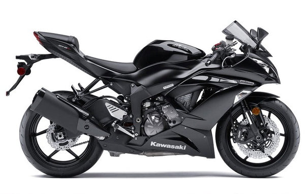 Kawasaki ZX6R 636 Fairings (2013-2018) Black Gloss, Matte Black at KingsMotorcycleFairings.com